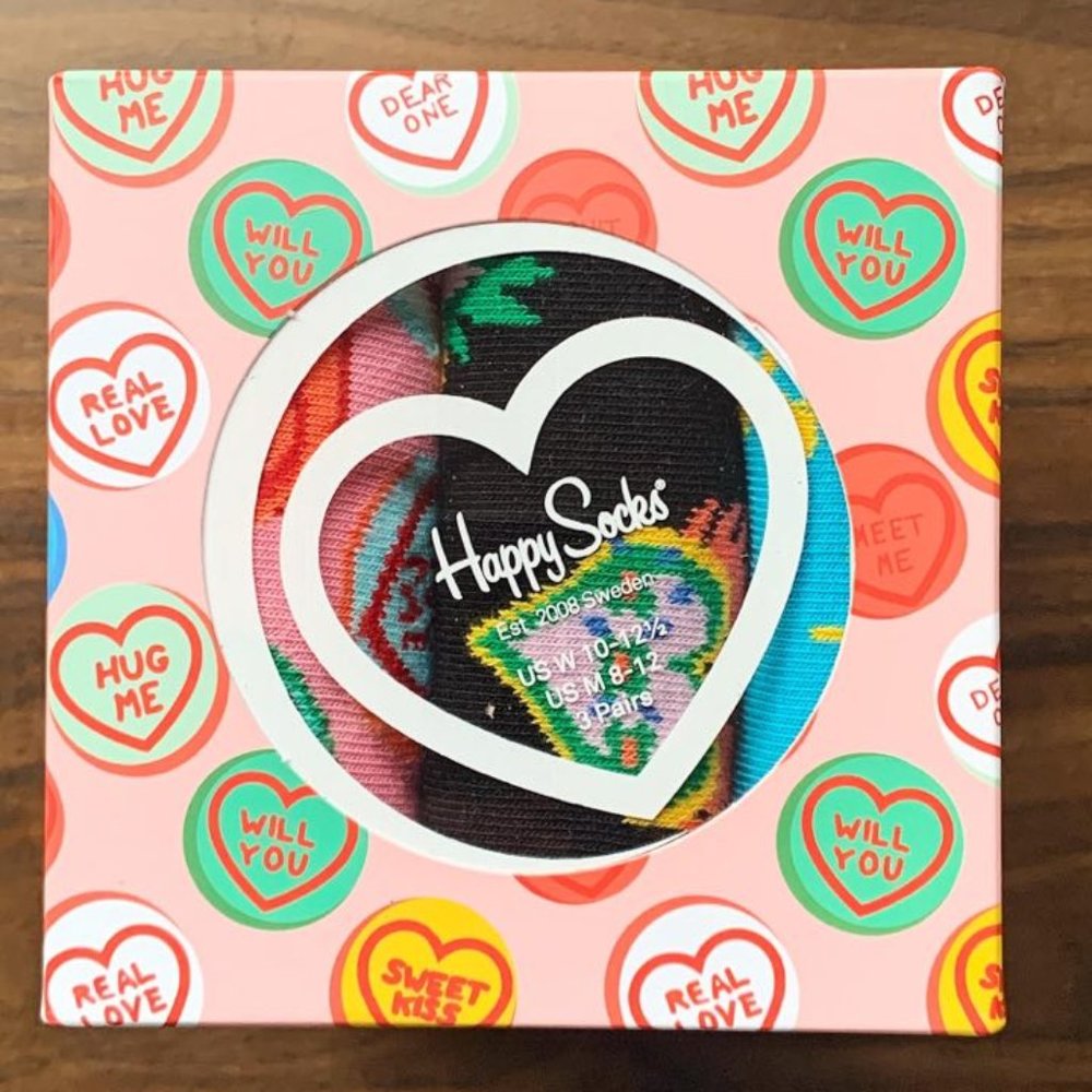 Men's Happy Socks I Love You Gift Box 3-pack 10-13